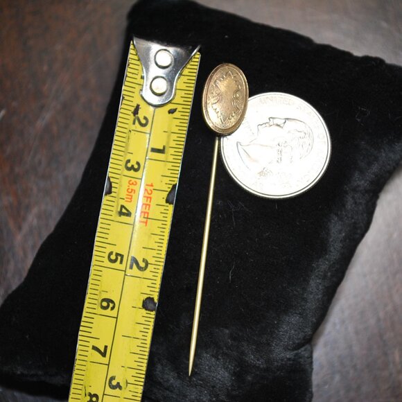 Antique Horton, Angell & Co. Engraved Edwardian Gold-filled Stick / Tie Pin - Picture 9 of 9